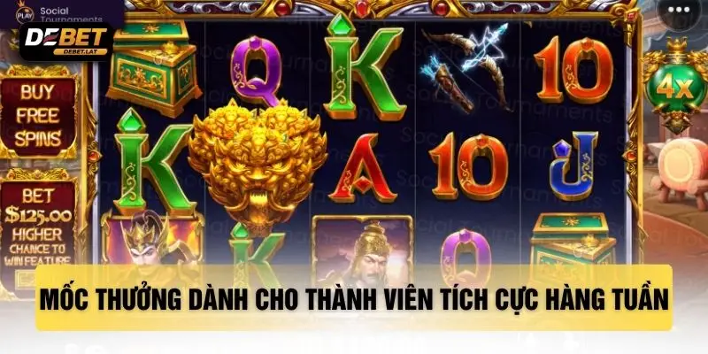 Mốc thưởng dành cho thành viên tích cực hàng tuần